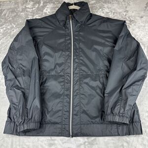 Columbia‎ Windbreaker Women's 1X Black Vented Rain Jacket Hidden Hood (0896)